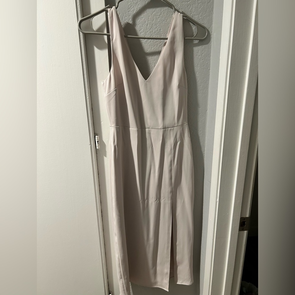 Aritzia Nomination Dress in Matte Pearl 0